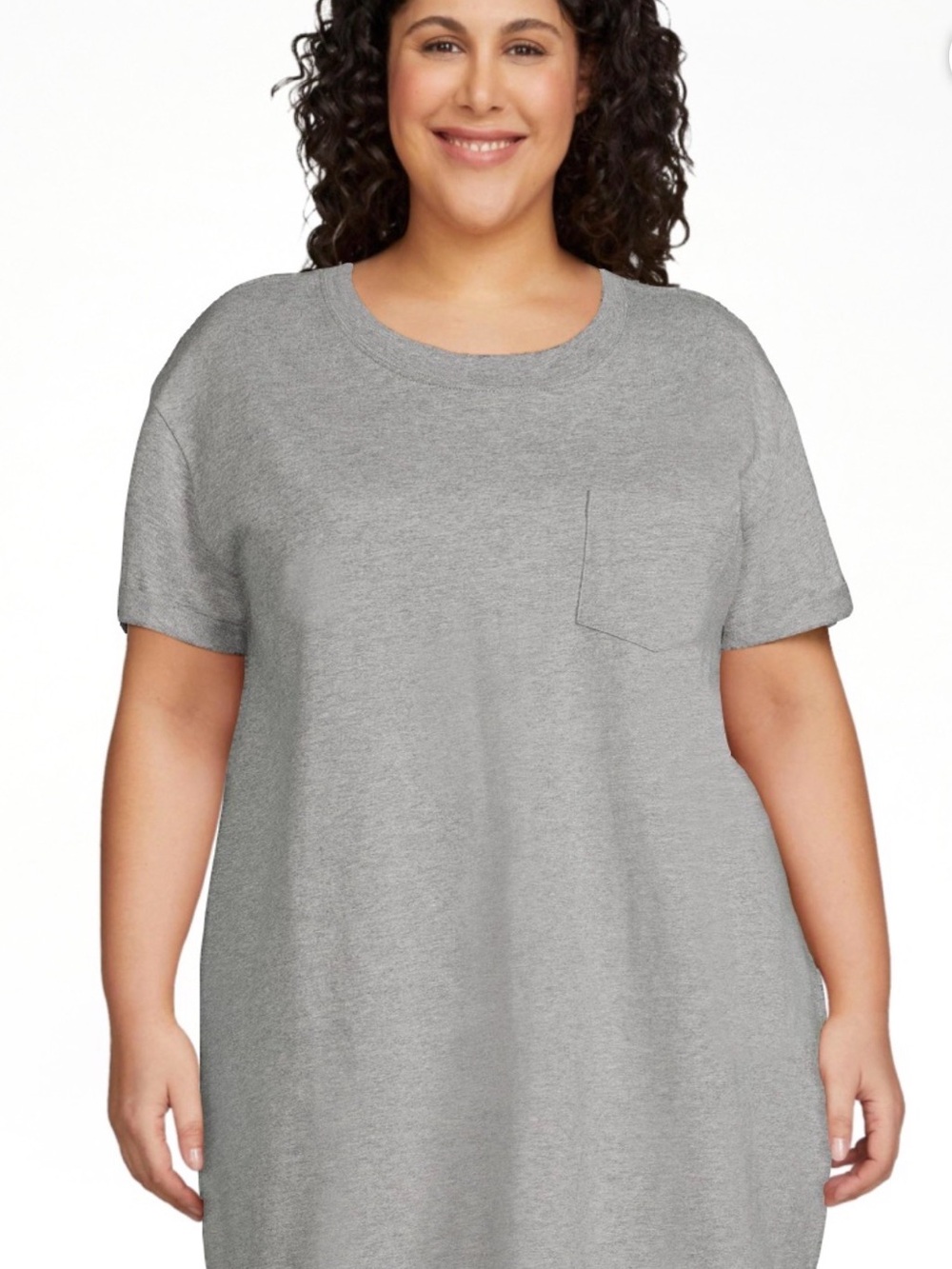 Time and Tru BLUE Midi T-Shirt Dress NWT